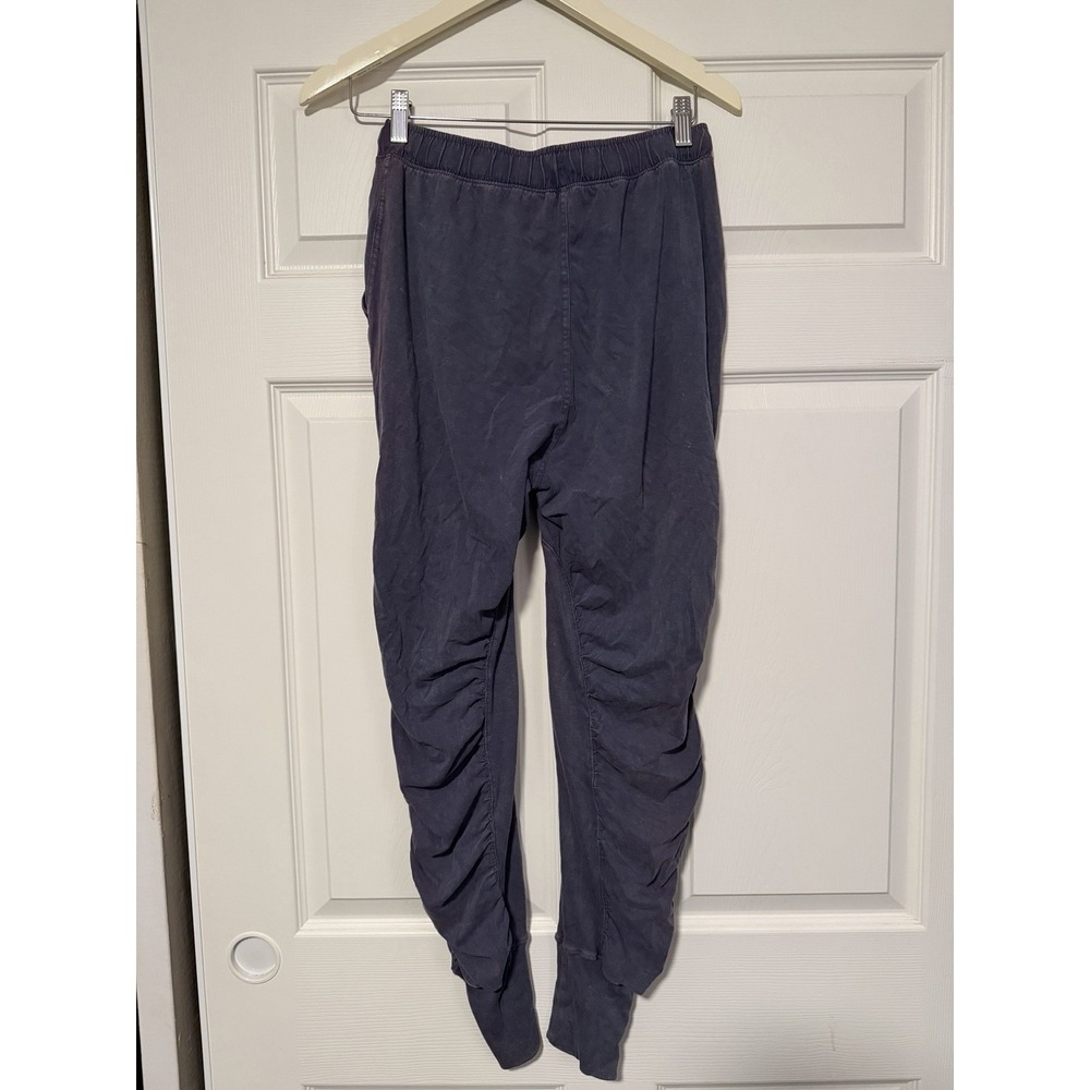 Free People Shirred Jogger Pants Indigo‎ Blue Mineral Dye XS Boho Western Hippie - Picture 4 of 7